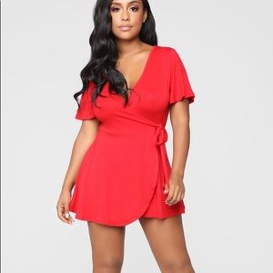 Fashion Nova Rhonda Wrap Romper